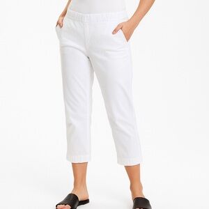LOFT Women’s White Petite Marisa Capris Pants